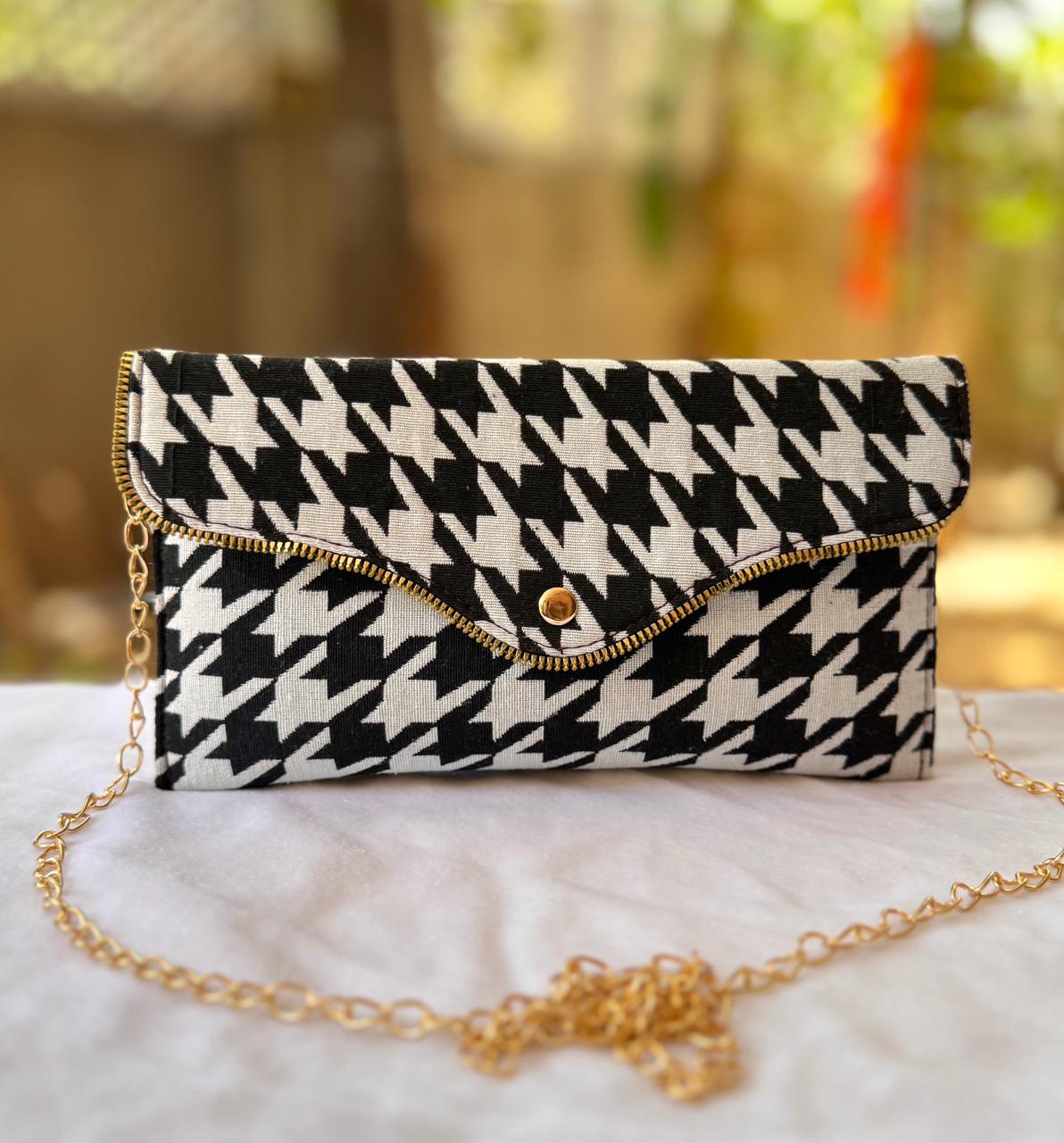 Hand Bag Small Model Black & White Print view 1