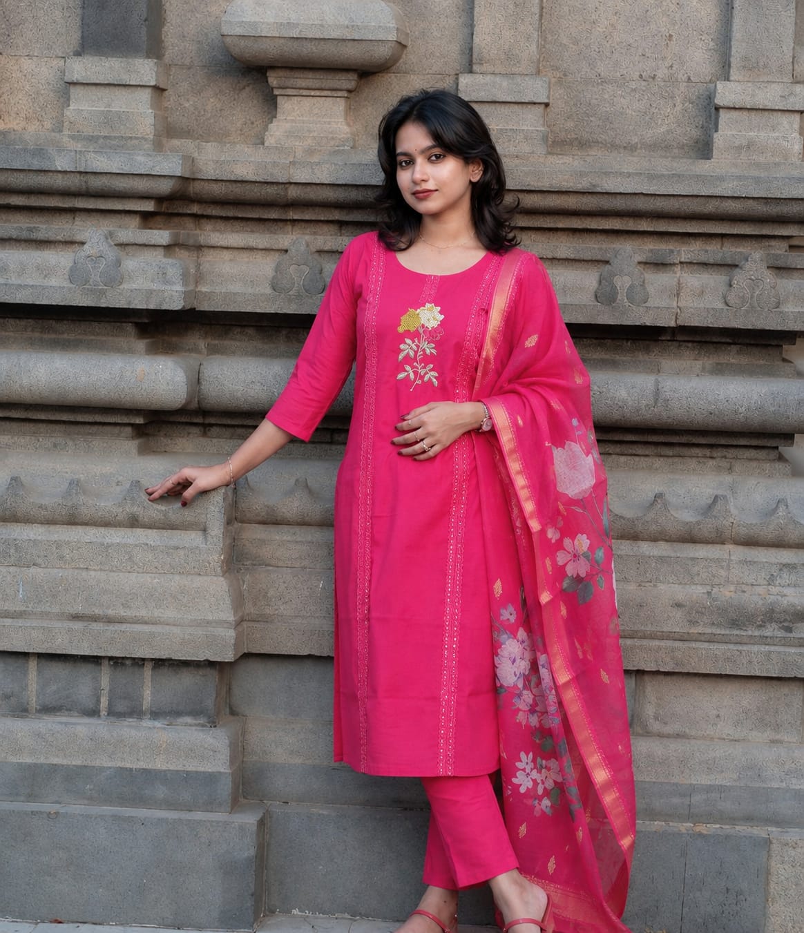 Cotton Set With Dupatta
