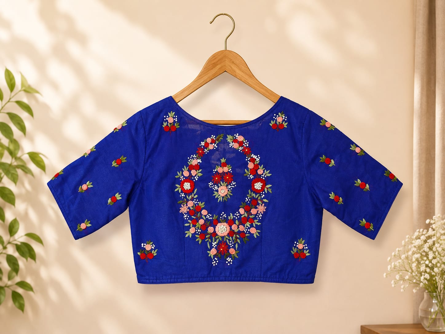 Hand Embroidered Non Padded Blouse view 2