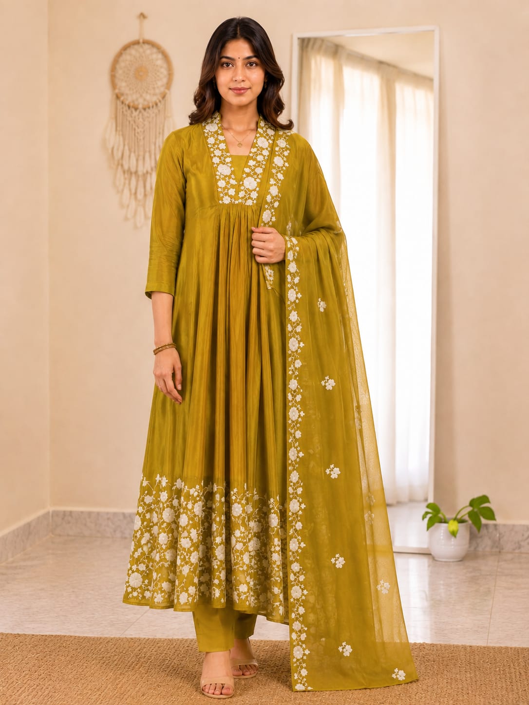 Premium Embroidery Anarkali Work view 1