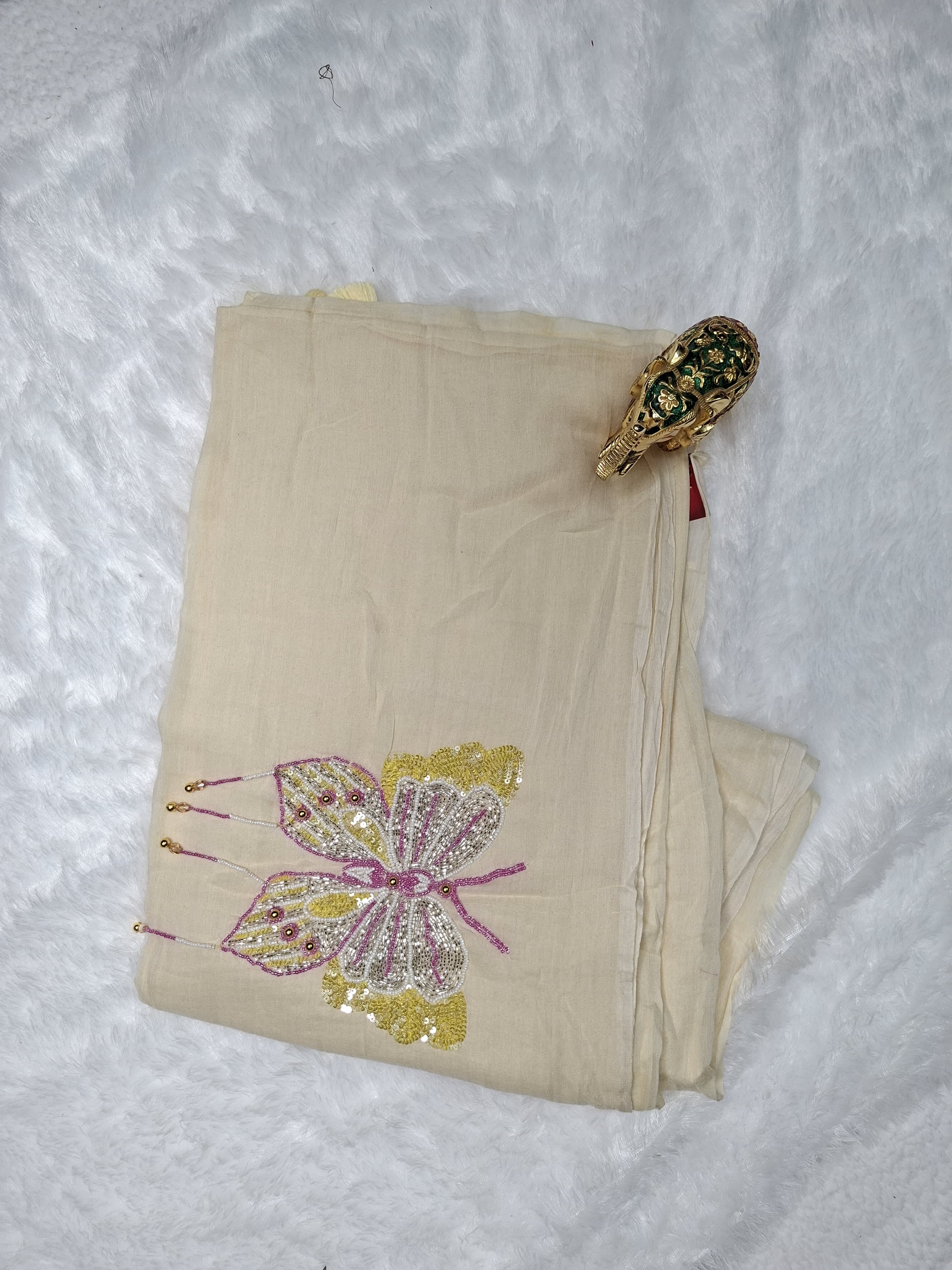 Bollywood Saree in Off White