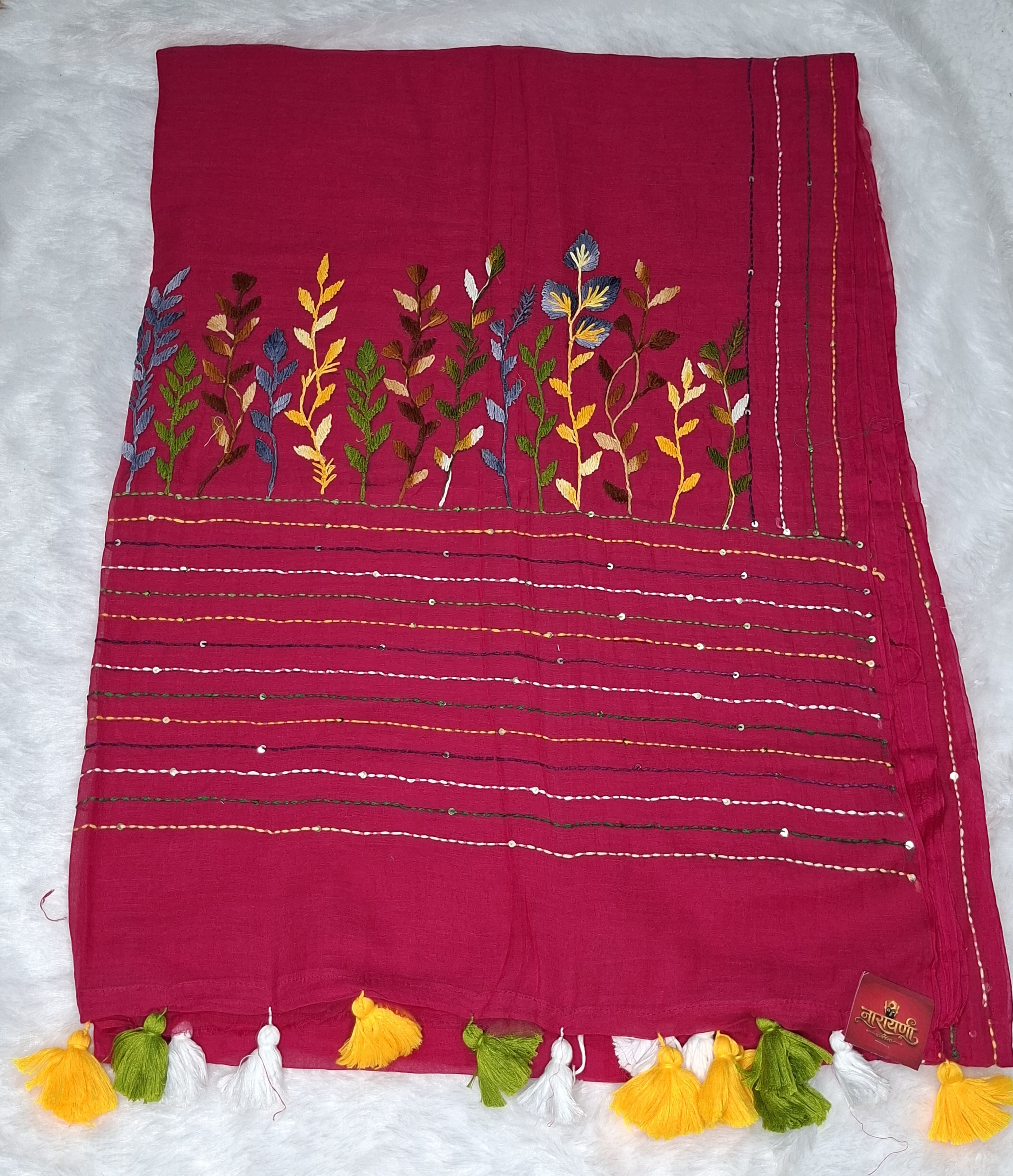 Hand Bullion Saree view 1