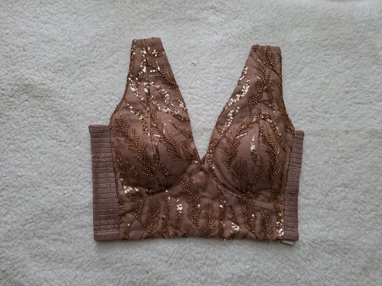 Designer Work Blouse in Rose Gold