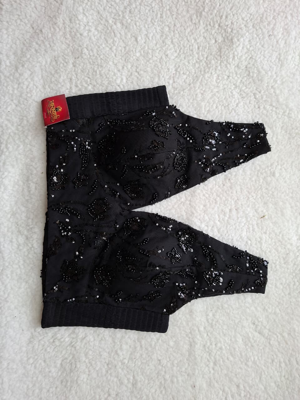 Designer Work Blouse in Black