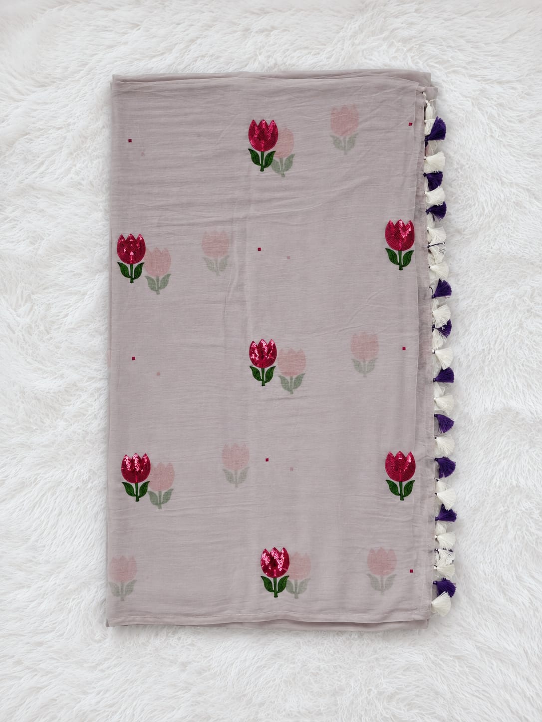 Lotus Square Saree view 1