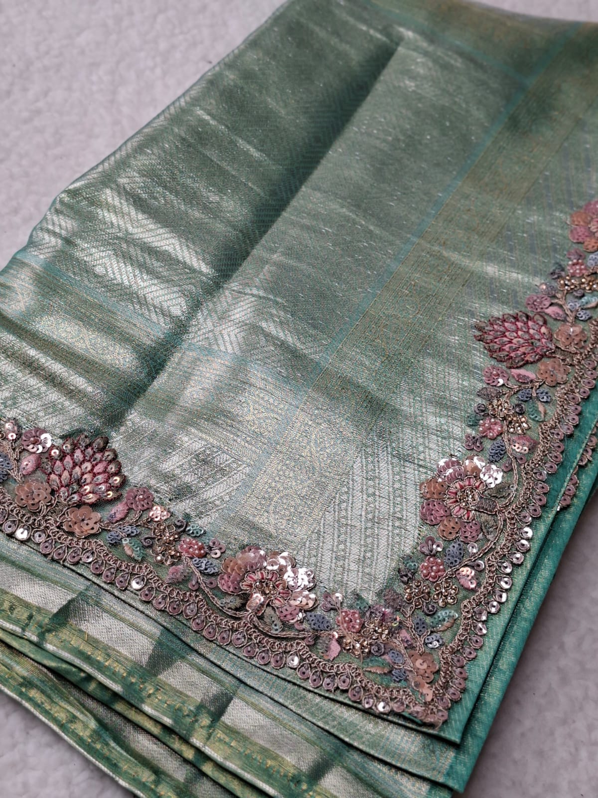 Designer Saree in Light Green