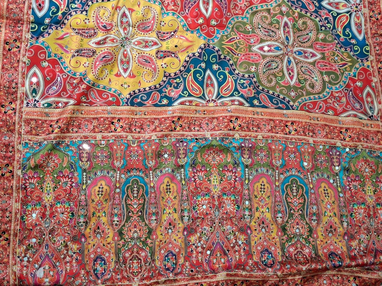 Ajrakh Silk Saree view 2