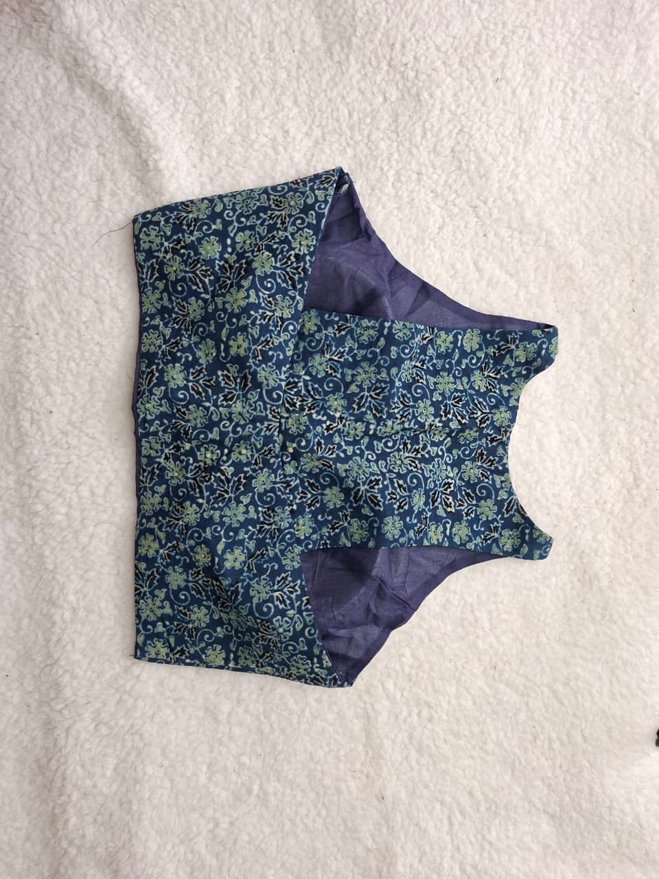 Halter Neck Ajrakh Print Blouse view 2
