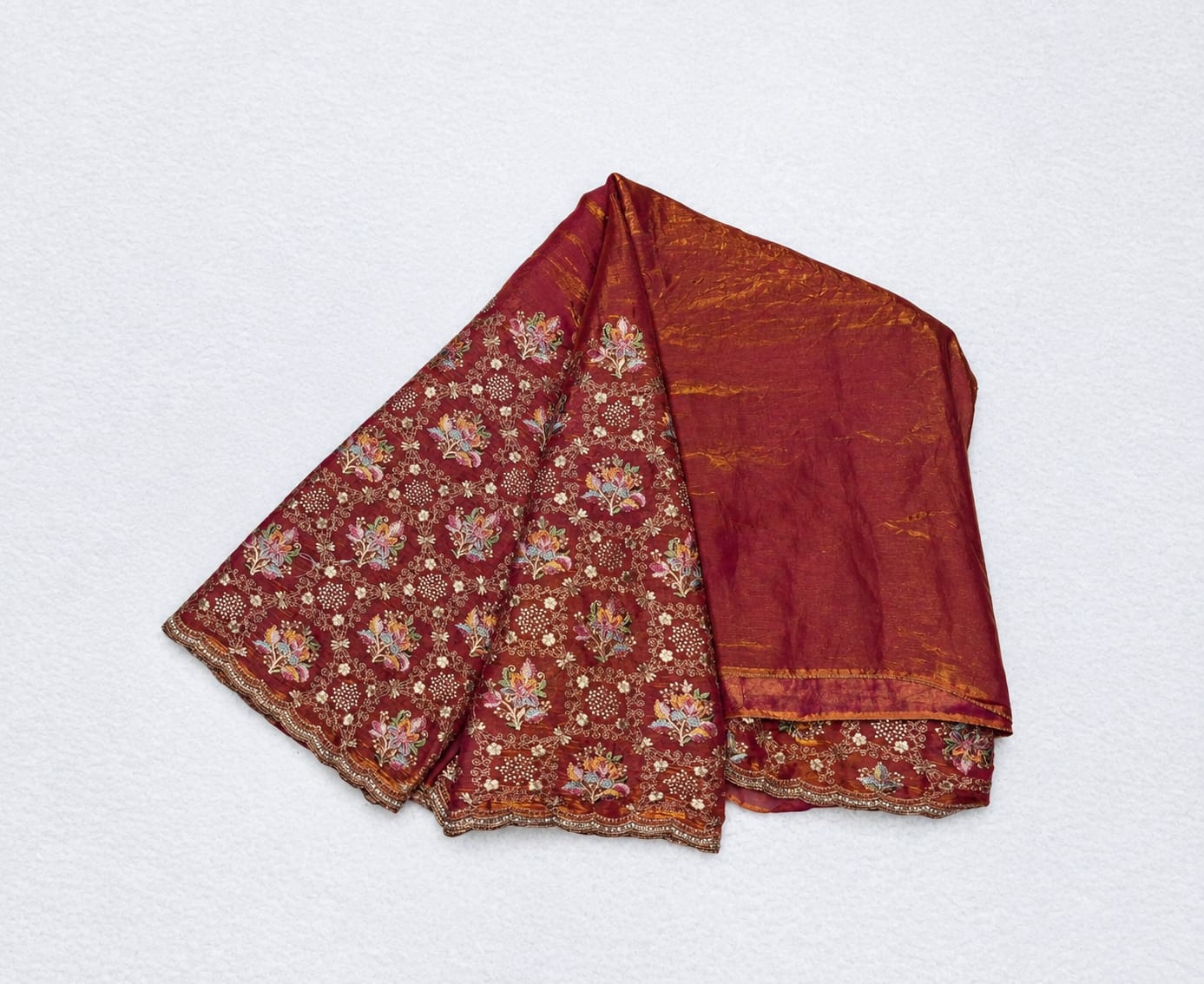 Luxury Organza Handloom Saree in Orange
