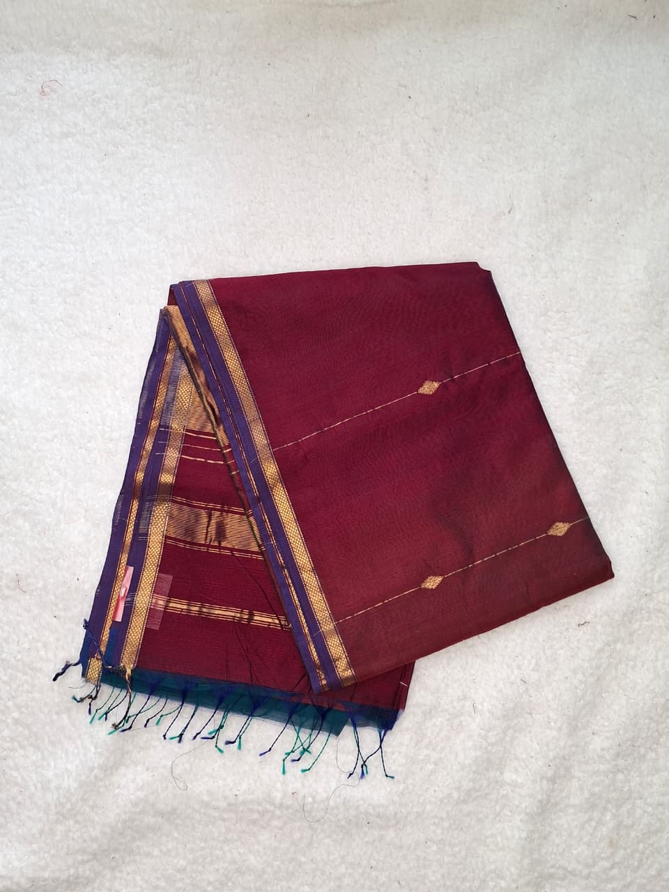 Maheshwari Pure Handloom Saree in Pink Dual Tone