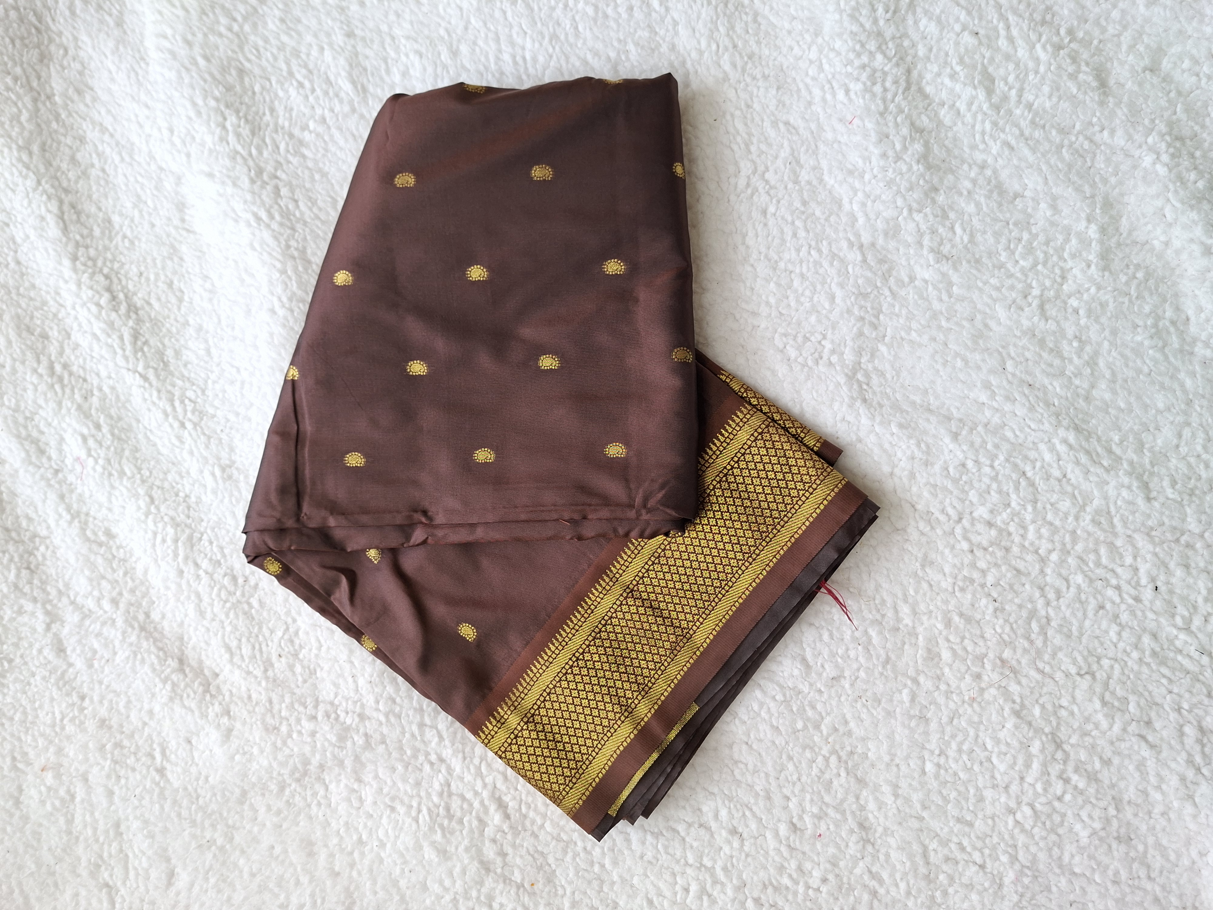 Meena Pallu Saree in Brown