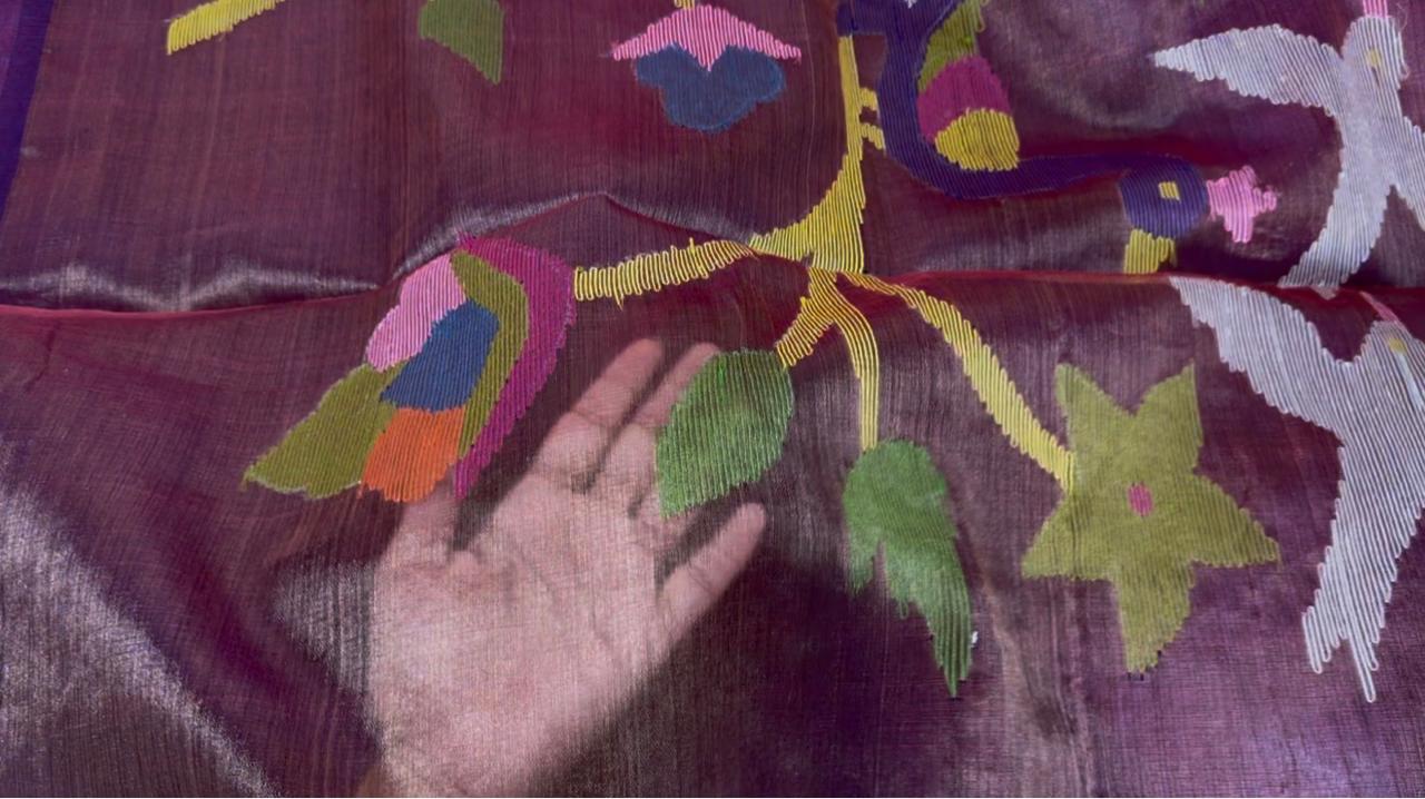 Jamdani Handloom Saree view 4